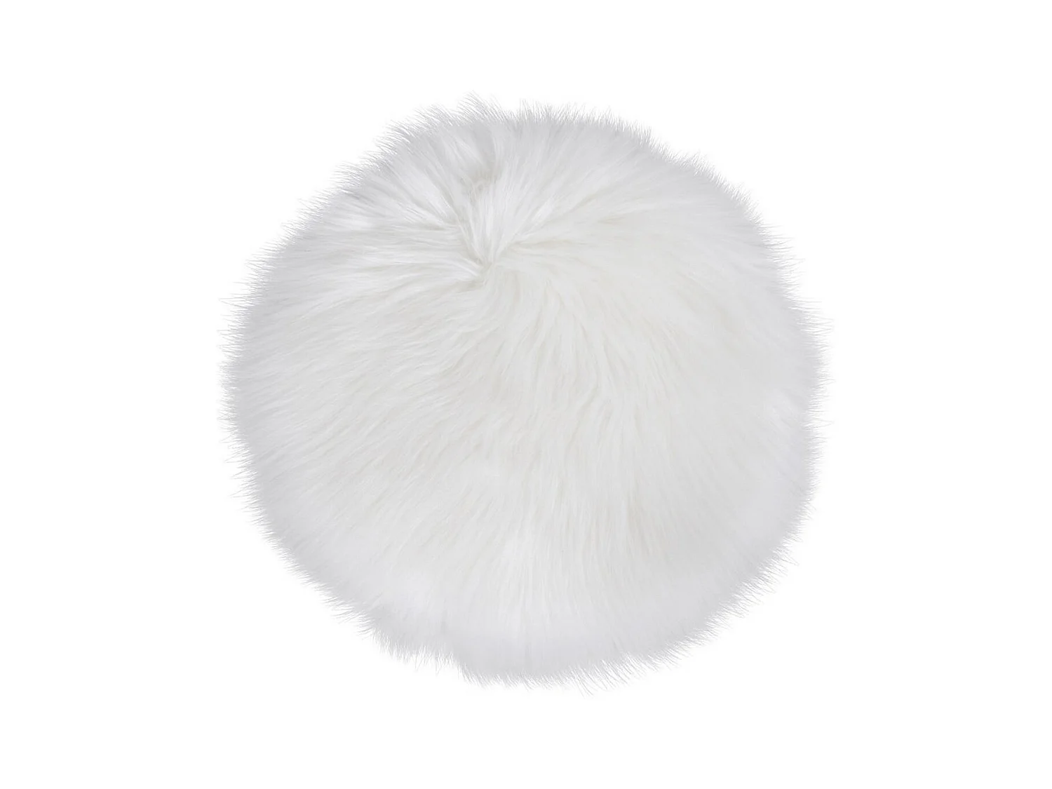 Pouf Lambskin, Blanc, 35x35x6,5 cm, Epikasa
