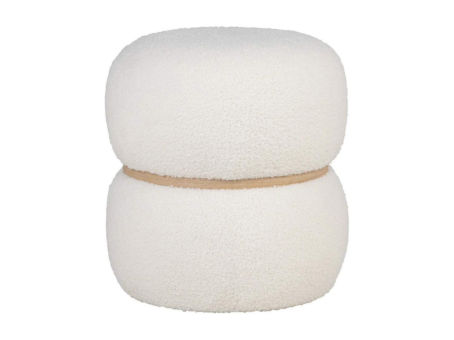 Pouf Milford, Blanc, 38x38x41 cm, Seven Design