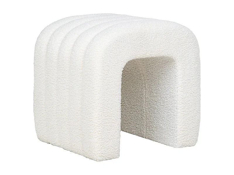 Pouf Colma, Blanc, 35x41x36,5 cm, EPIKASA