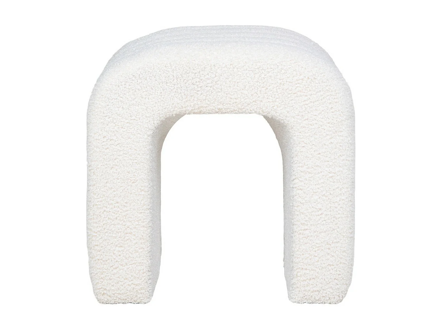 Pouf Colma, Blanc, 35x41x36,5 cm, Seven Design