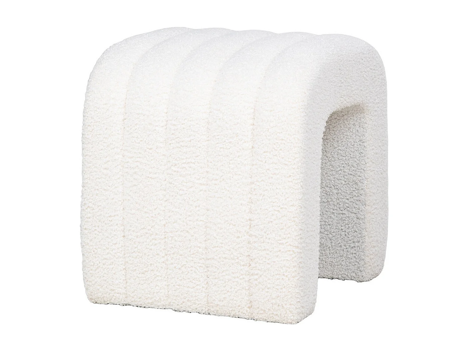 Pouf Colma, Blanc, 35x41x36,5 cm, Seven Design