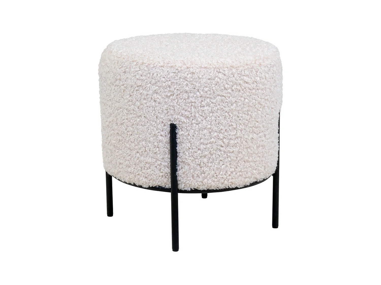 Pouf Alford, Blanc, 35,5x35,5x37 cm, Epikasa