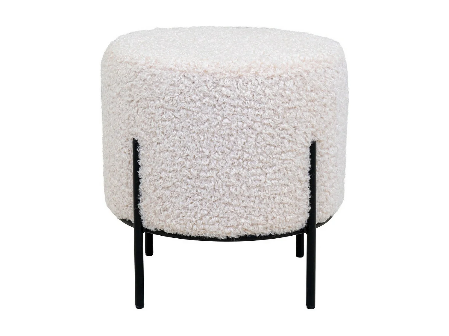 Pouf Alford, Blanc, 35,5x35,5x37 cm, Seven Design