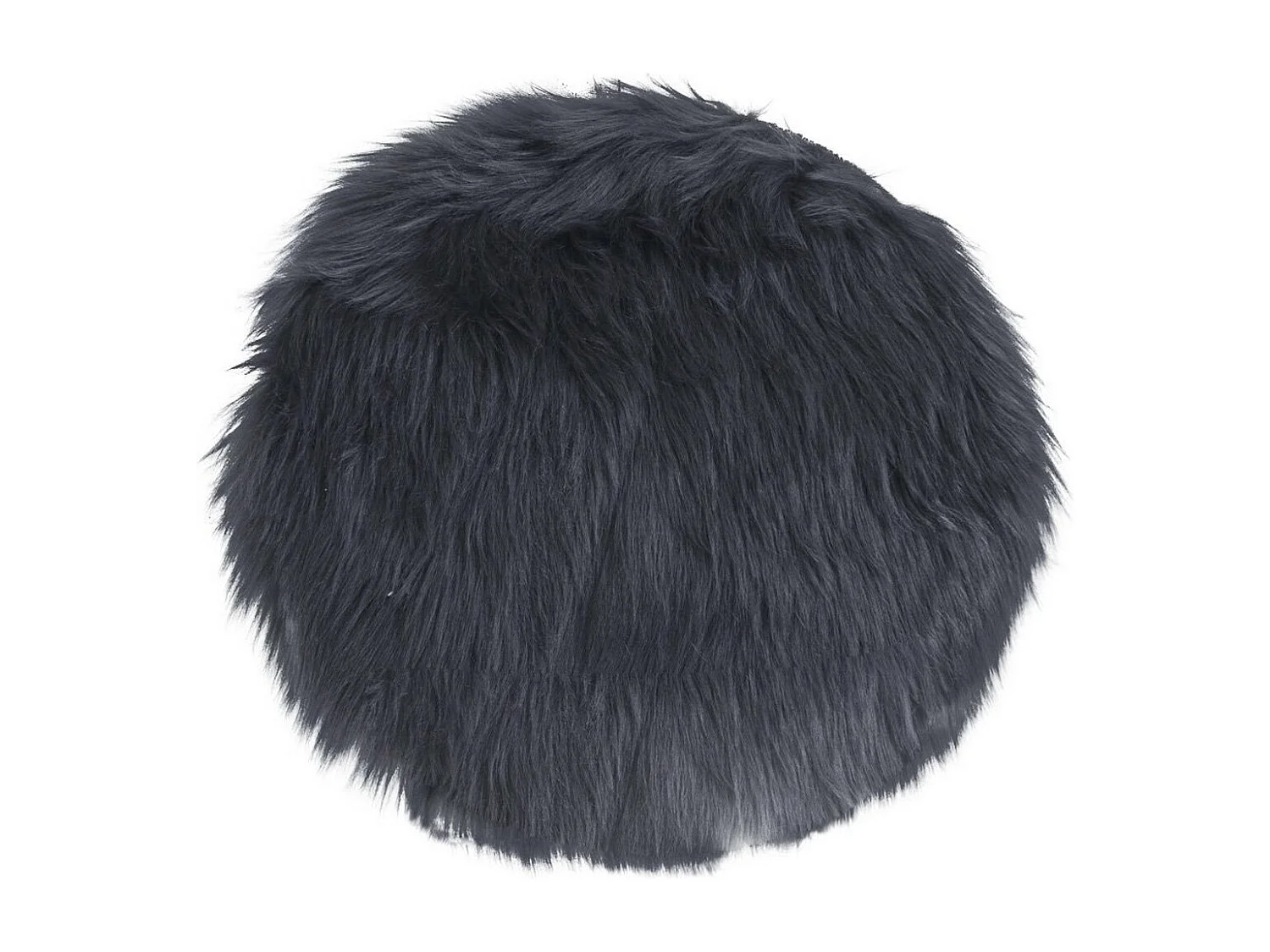 Pouf Lambskin, Gris, 35x35x6,5 cm, Seven Design