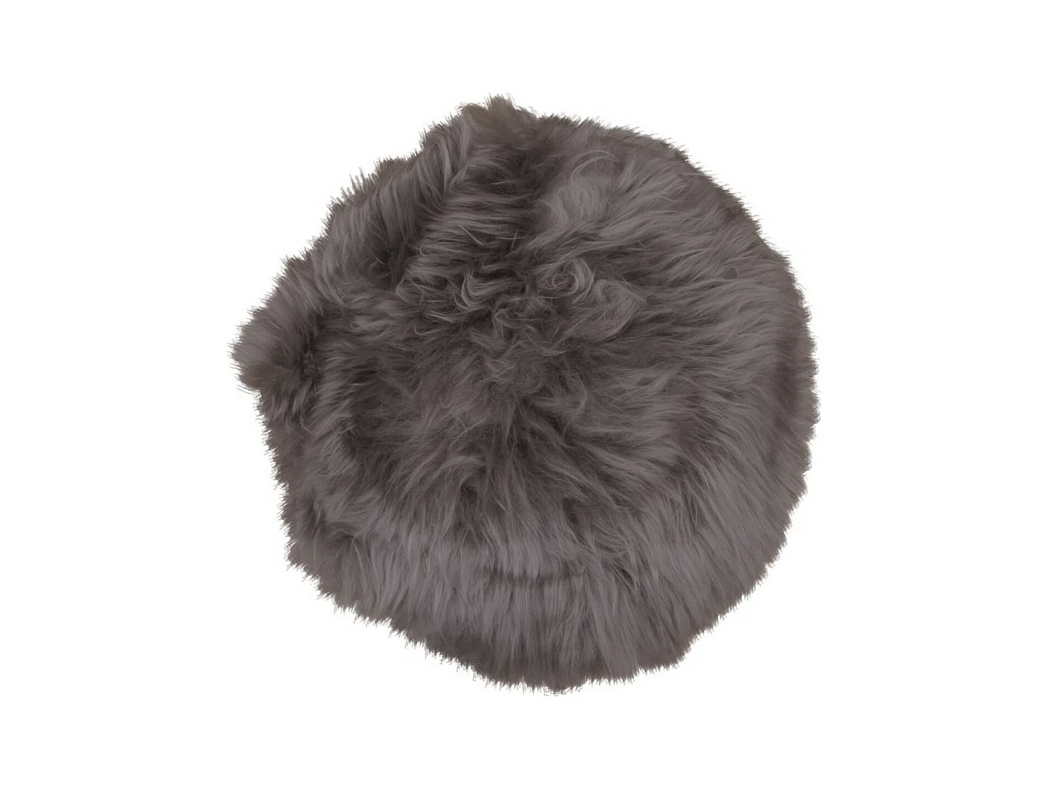 Pouf Lambskin, Marron, 35x35x5 cm, EPIKASA
