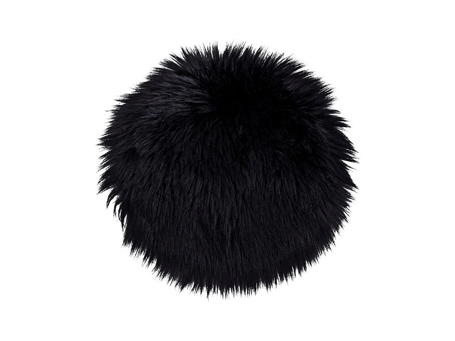 Pouf Lambskin, Noir, 35x35x6,5 cm, Epikasa