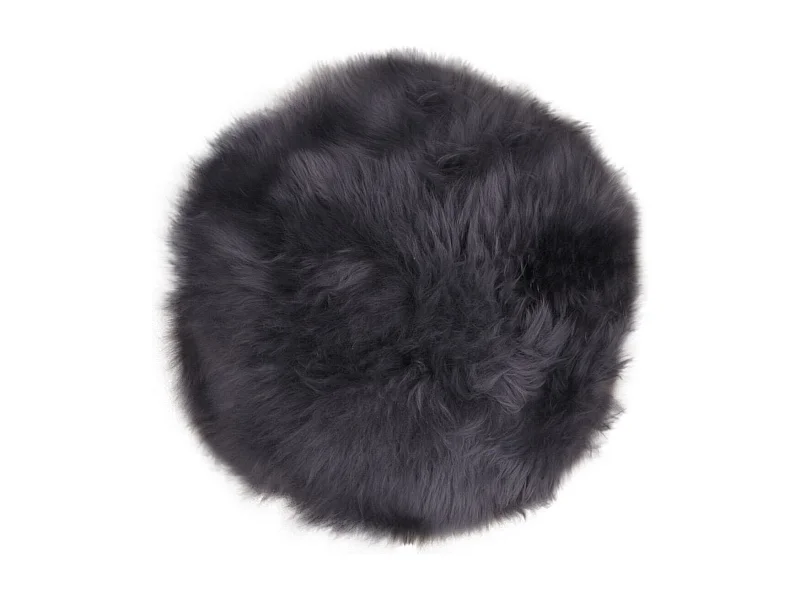 Poef Lambskin, Grijs, 35x35x5 cm, EPIKASA