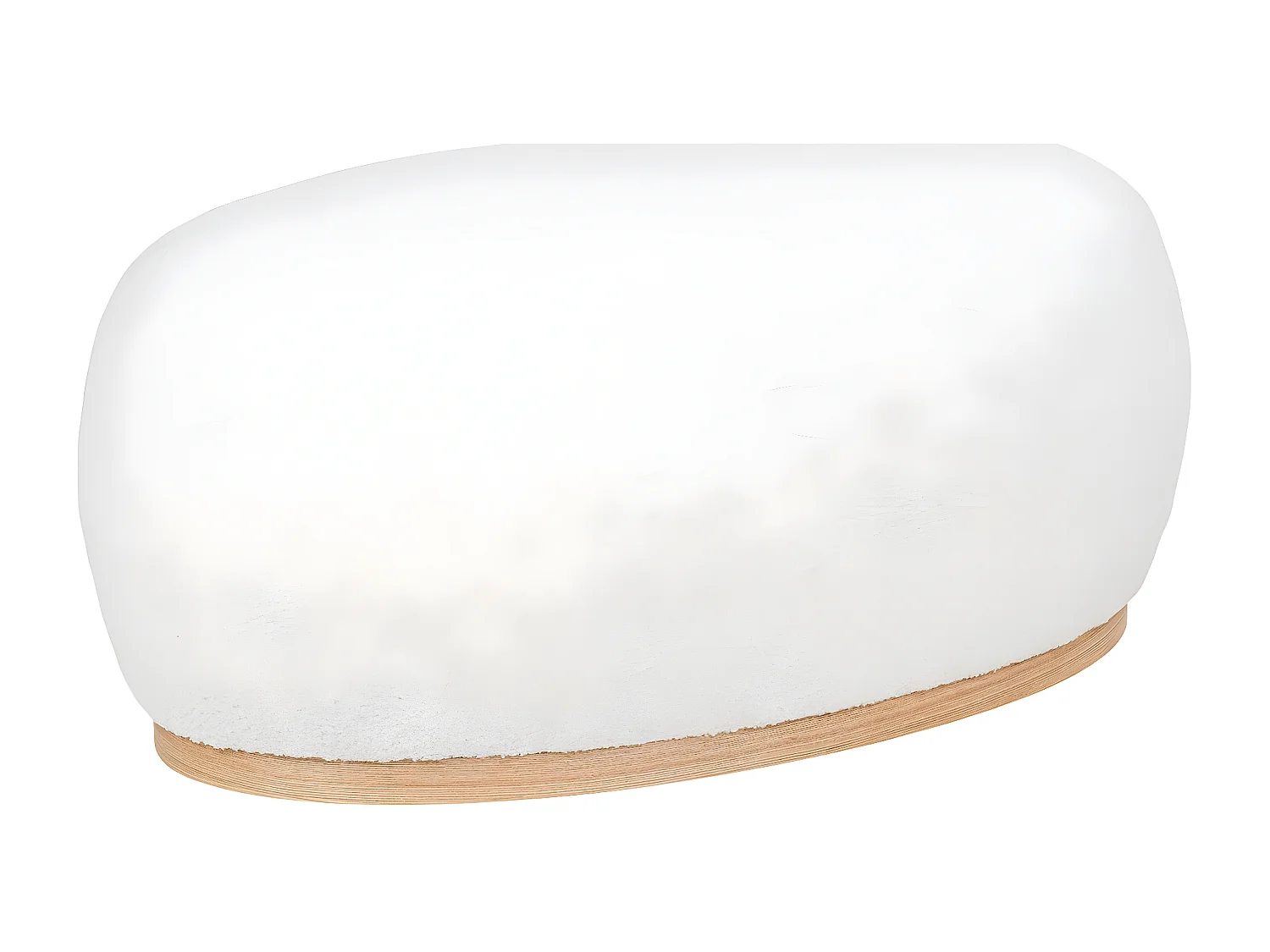 Pouf Manhattan, Blanc, 88,5x54,5x36 cm, Seven Design