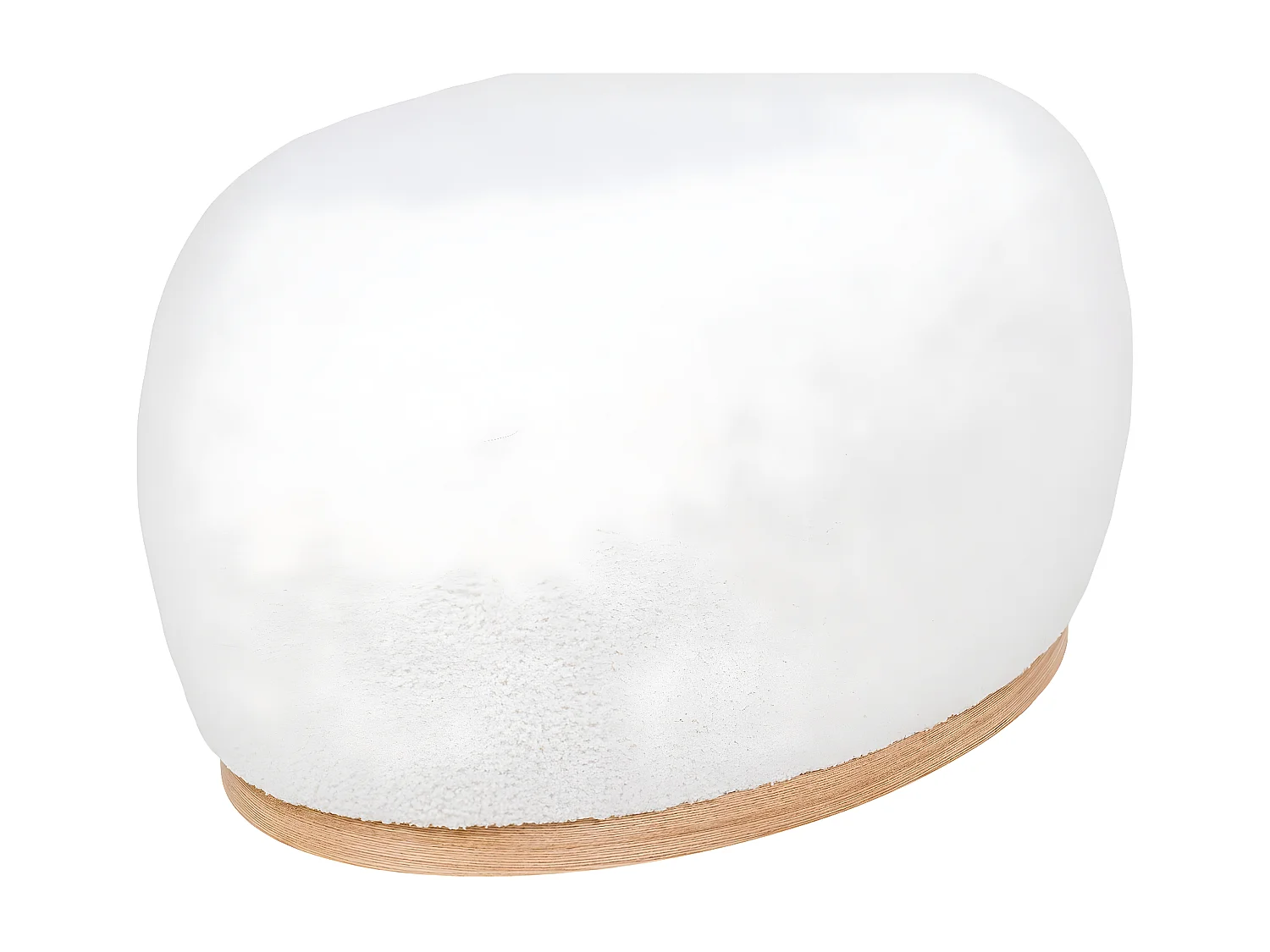 Pouf Manhattan, Blanc, 88,5x54,5x36 cm, Seven Design