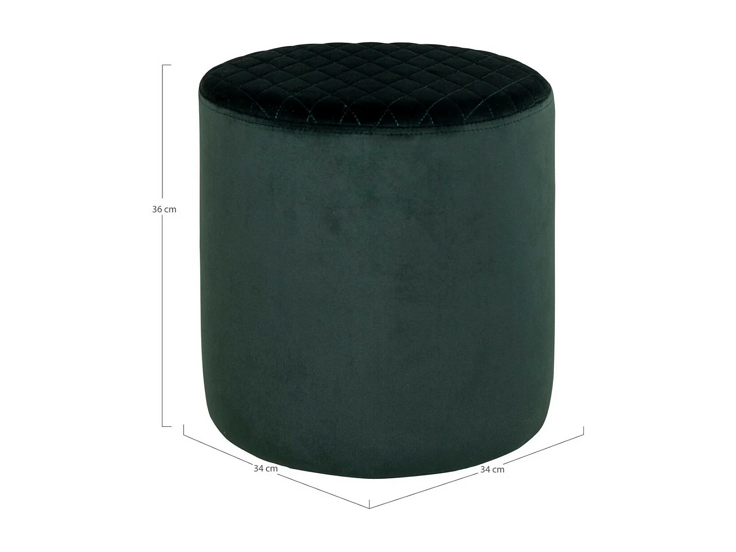 Poef Ejby, Groen, 34x34x36 cm, EPIKASA