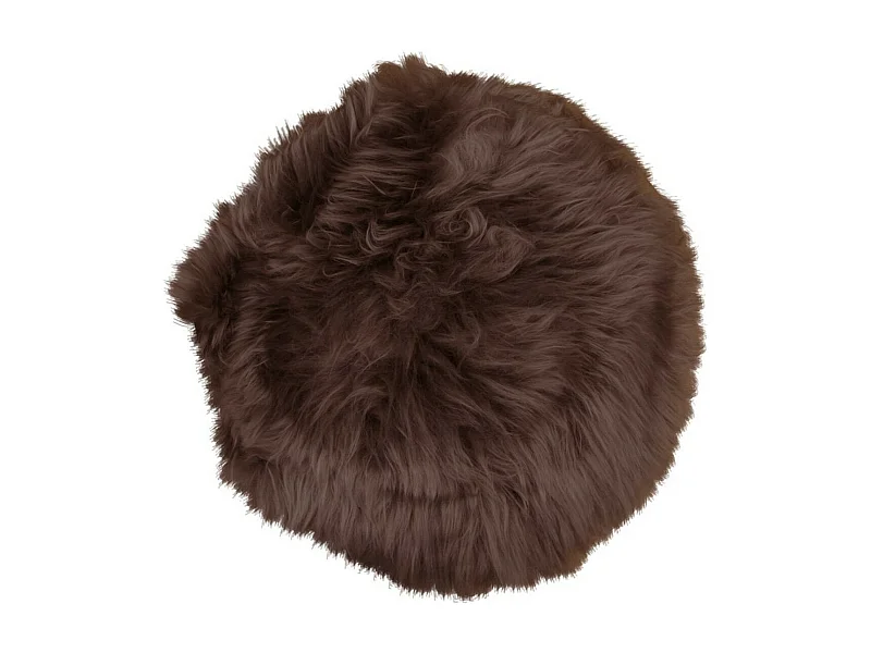 Pufa Skóra jagnięca, Brązowy, 35x35x5 cm, EPIKASA