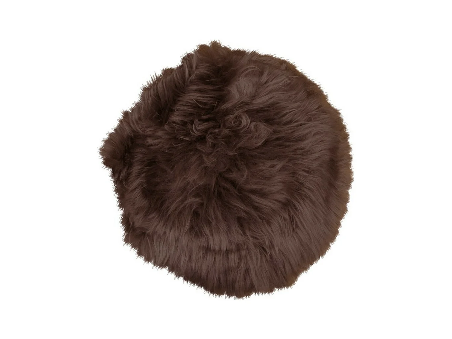 Pouf Lambskin, Marron, 35x35x5 cm, EPIKASA