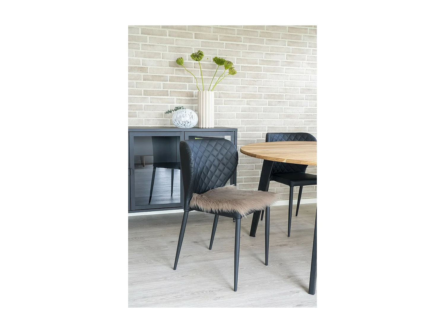 Pufa Skóra jagnięca, Brązowy, 40x40x6,5 cm, Epikasa