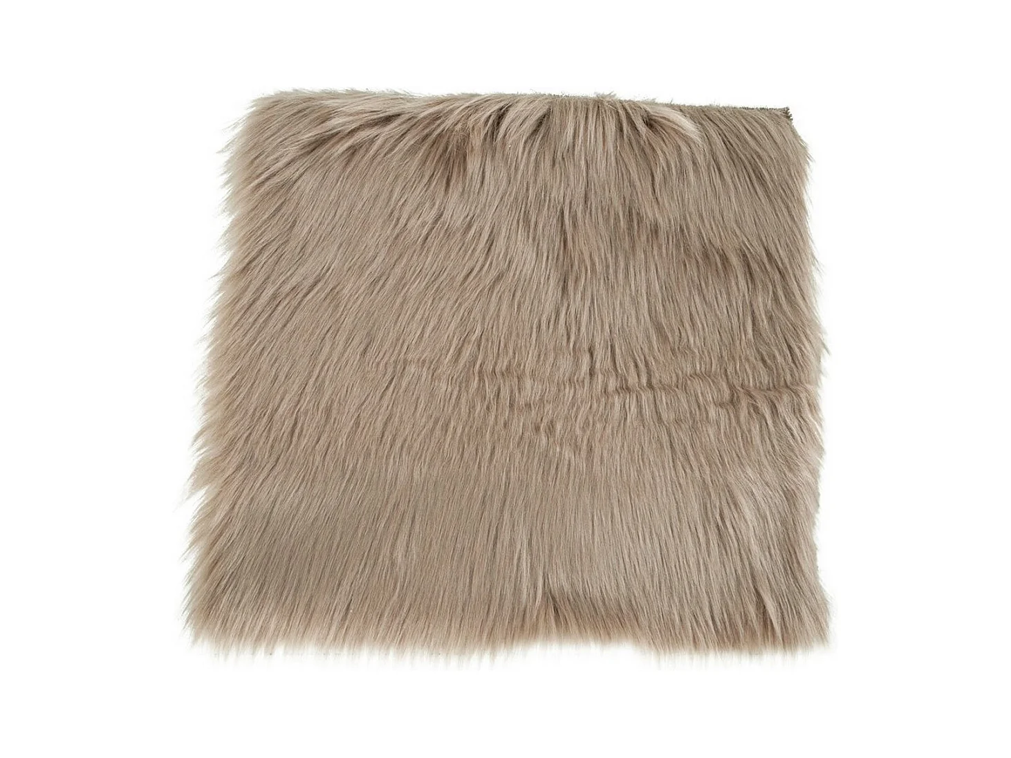 Pouf Lambskin, Marron, 40x40x6,5 cm, Epikasa