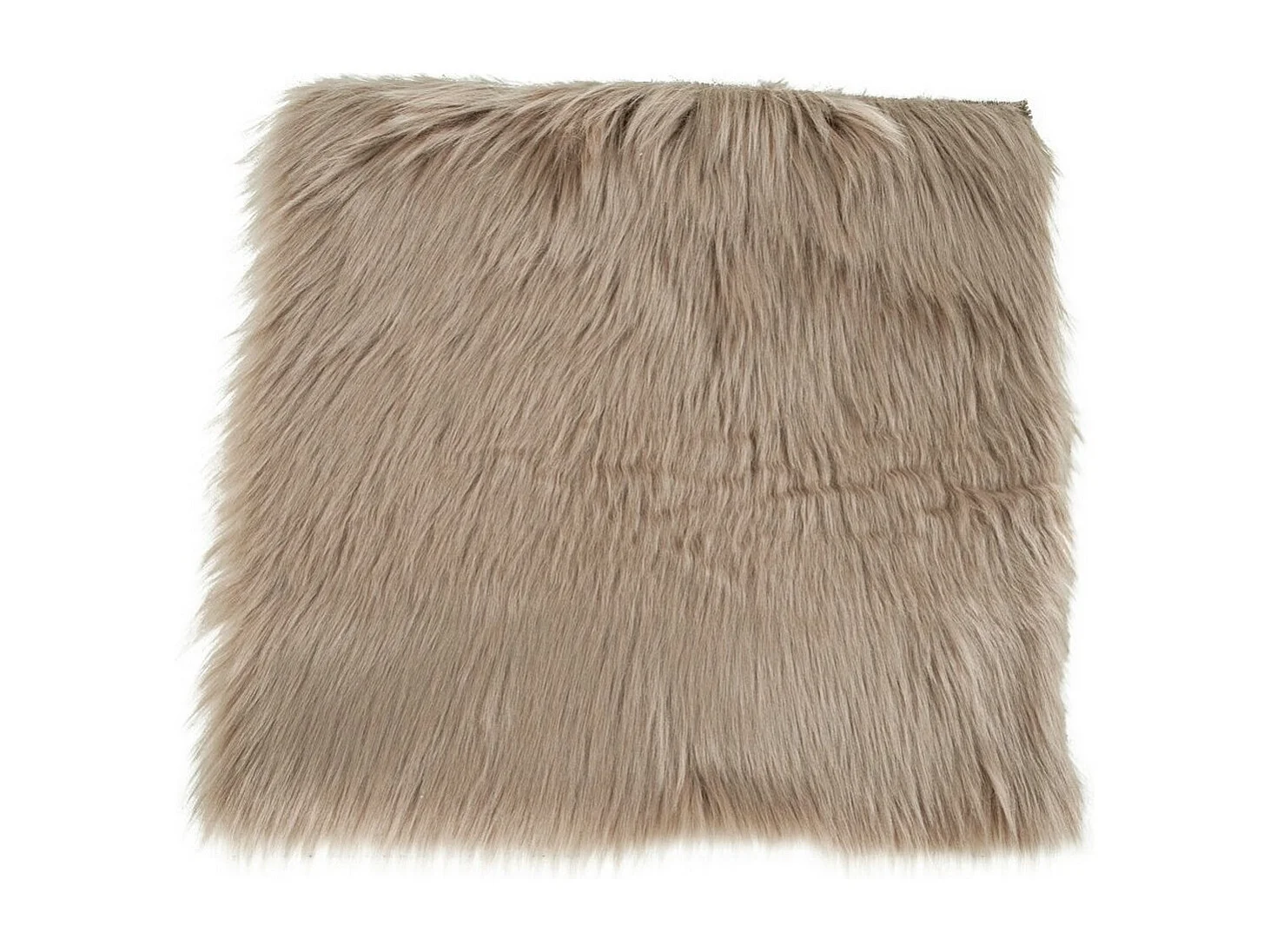 Pouf Lambskin, Marron, 40x40x6,5 cm, Seven Design