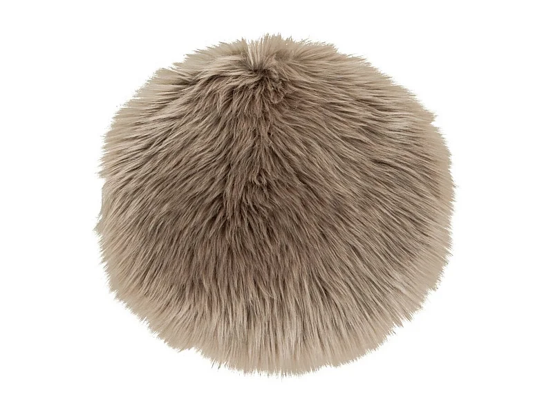 Pufa Skóra jagnięca, Brązowy, 35x35x6,5 cm, Seven Design