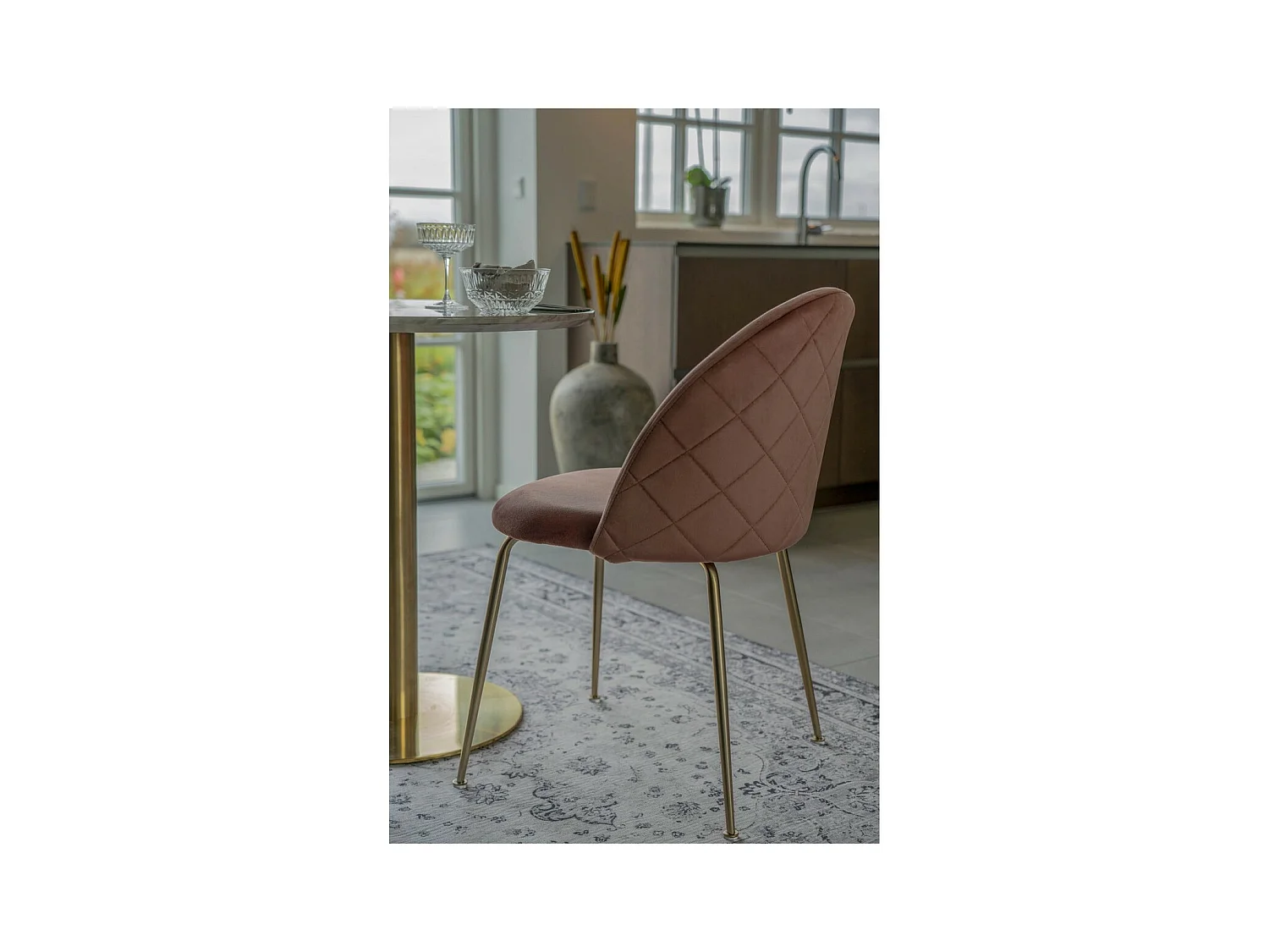 Set van 2 Stoelen Geneve, Roze, 52x51x78 cm, EPIKASA
