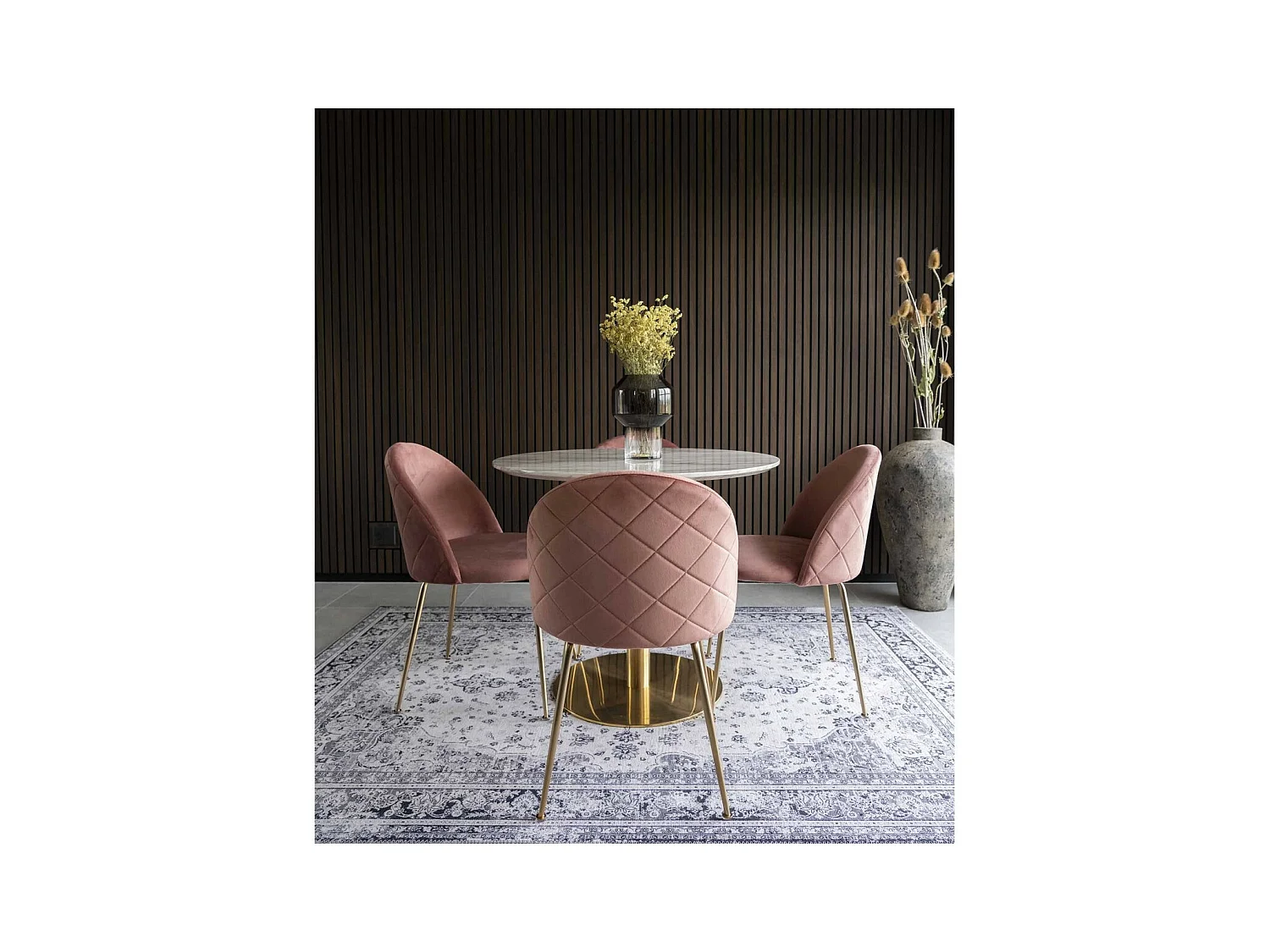 Set van 2 Stoelen Geneve, Roze, 52x51x78 cm, EPIKASA