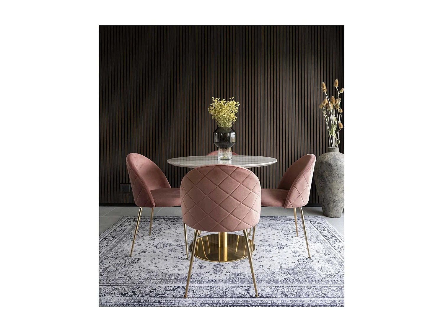 Set van 2 Stoelen Geneve, Roze, 52x51x78 cm, Seven Design