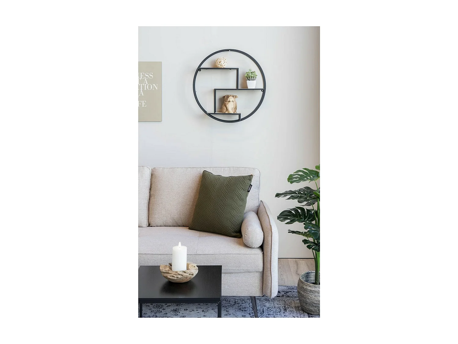 Dienblad Rio, Bruin, 20x20x8 cm, Seven Design