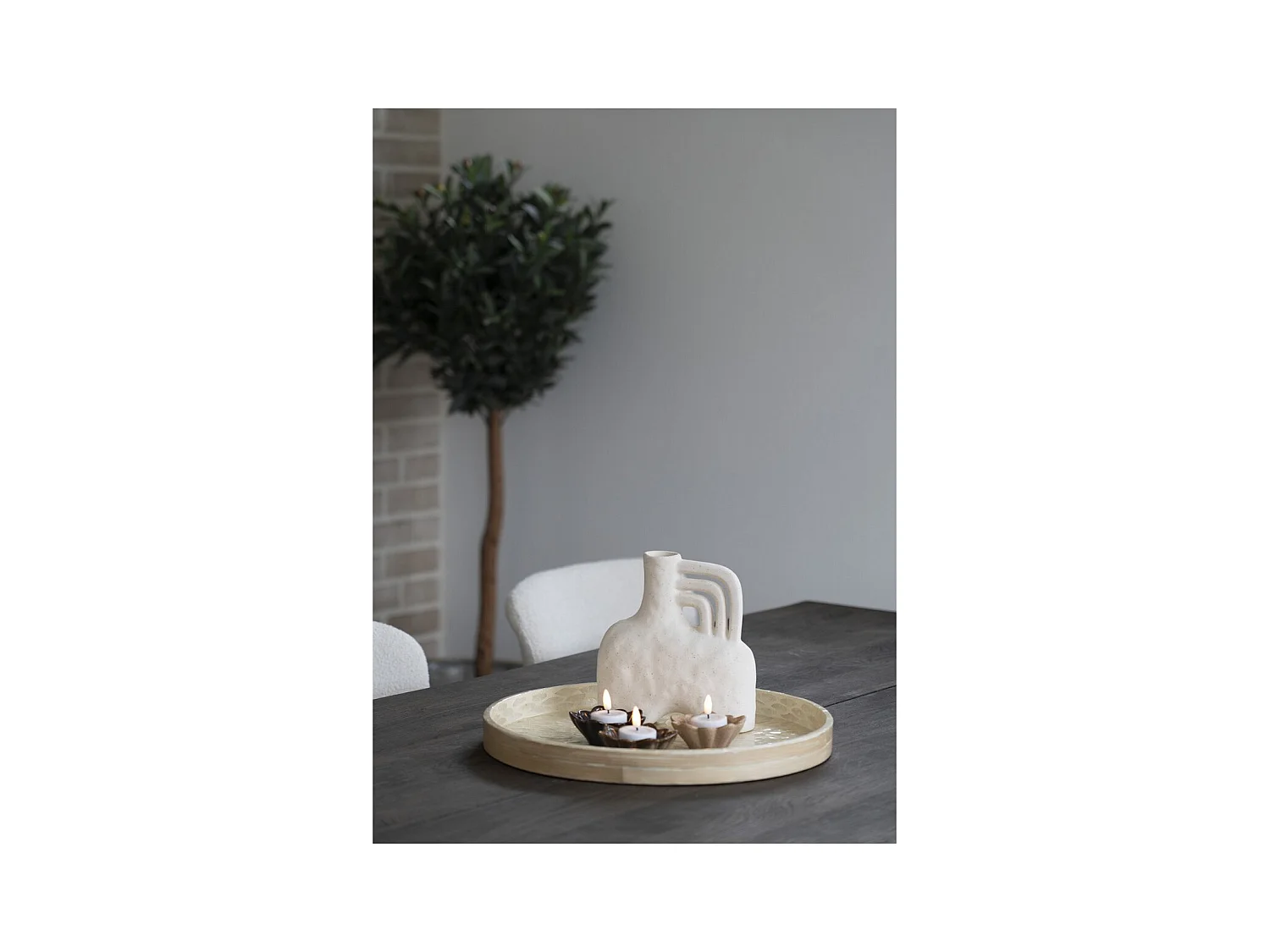 Dienblad Tray, Beige, 40x40x3,5 cm, EPIKASA