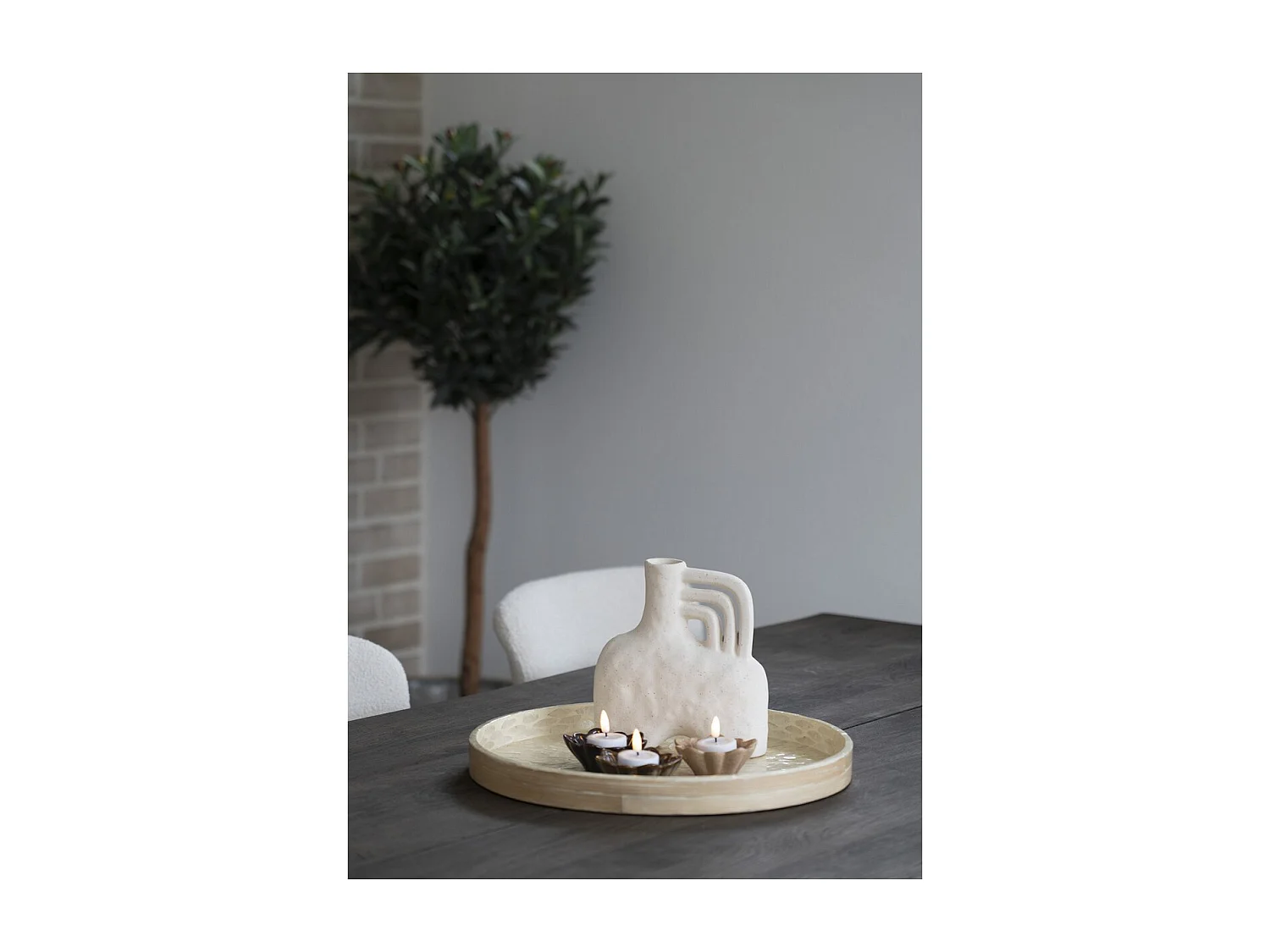 Plateau HN34, Beige, 40x40x3,5 cm, Seven Design