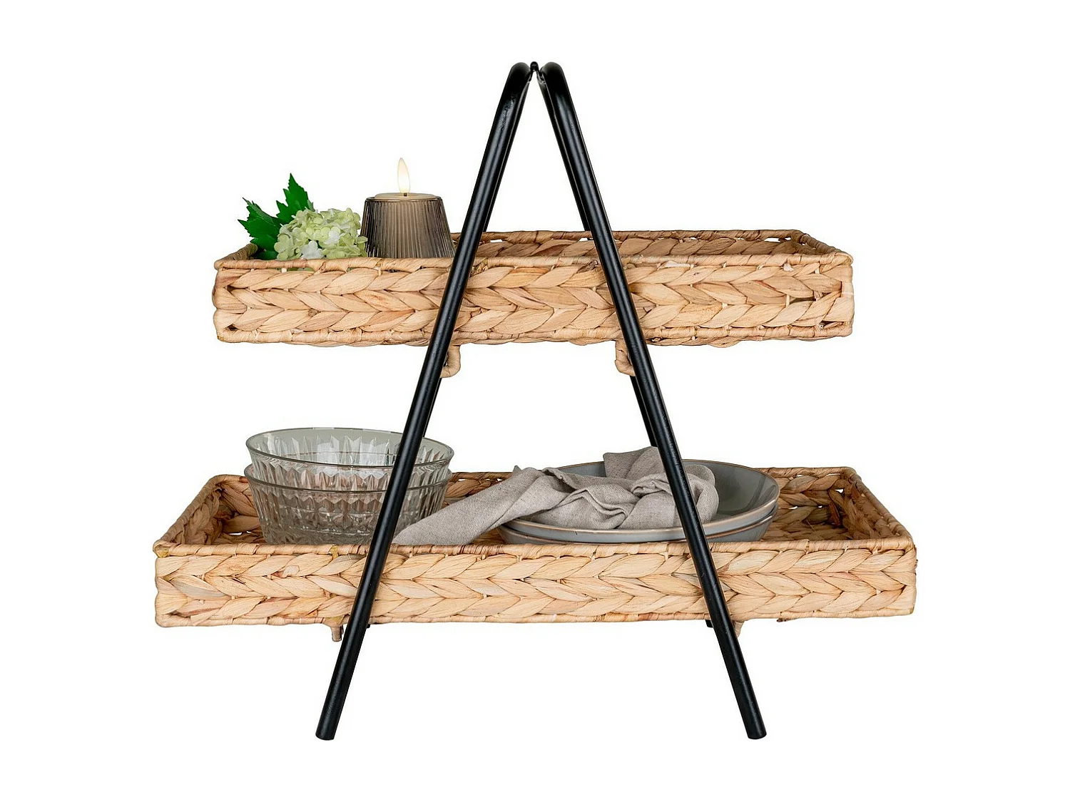 Plateau Alfaro, Marron, 23x42x43,5 cm, Seven Design