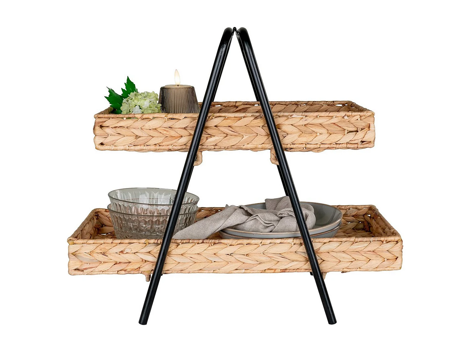 Plateau Alfaro, Marron, 23x42x43,5 cm, Seven Design