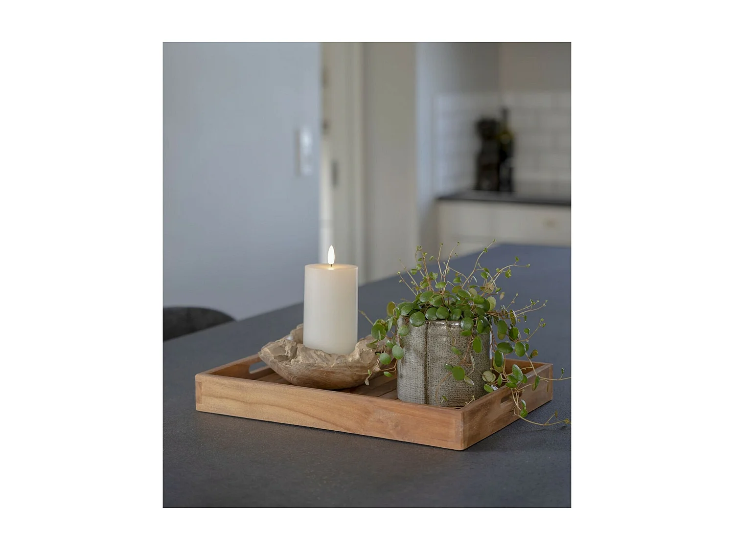 Plateau Phare, Marron, 39x29x5 cm, Seven Design