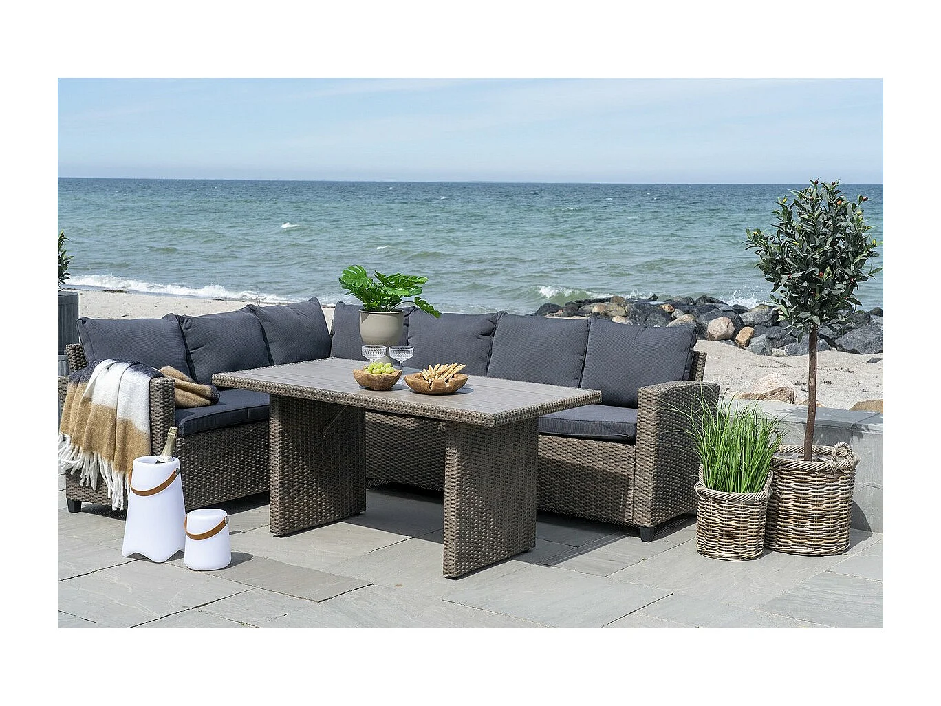 Dienblad Rio, Bruin, 30x30x10 cm, Seven Design