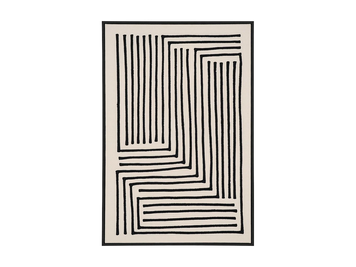 Afdrukken op Canvas met Lijst Lipari, Zwart, 3x60x90 cm, Seven Design