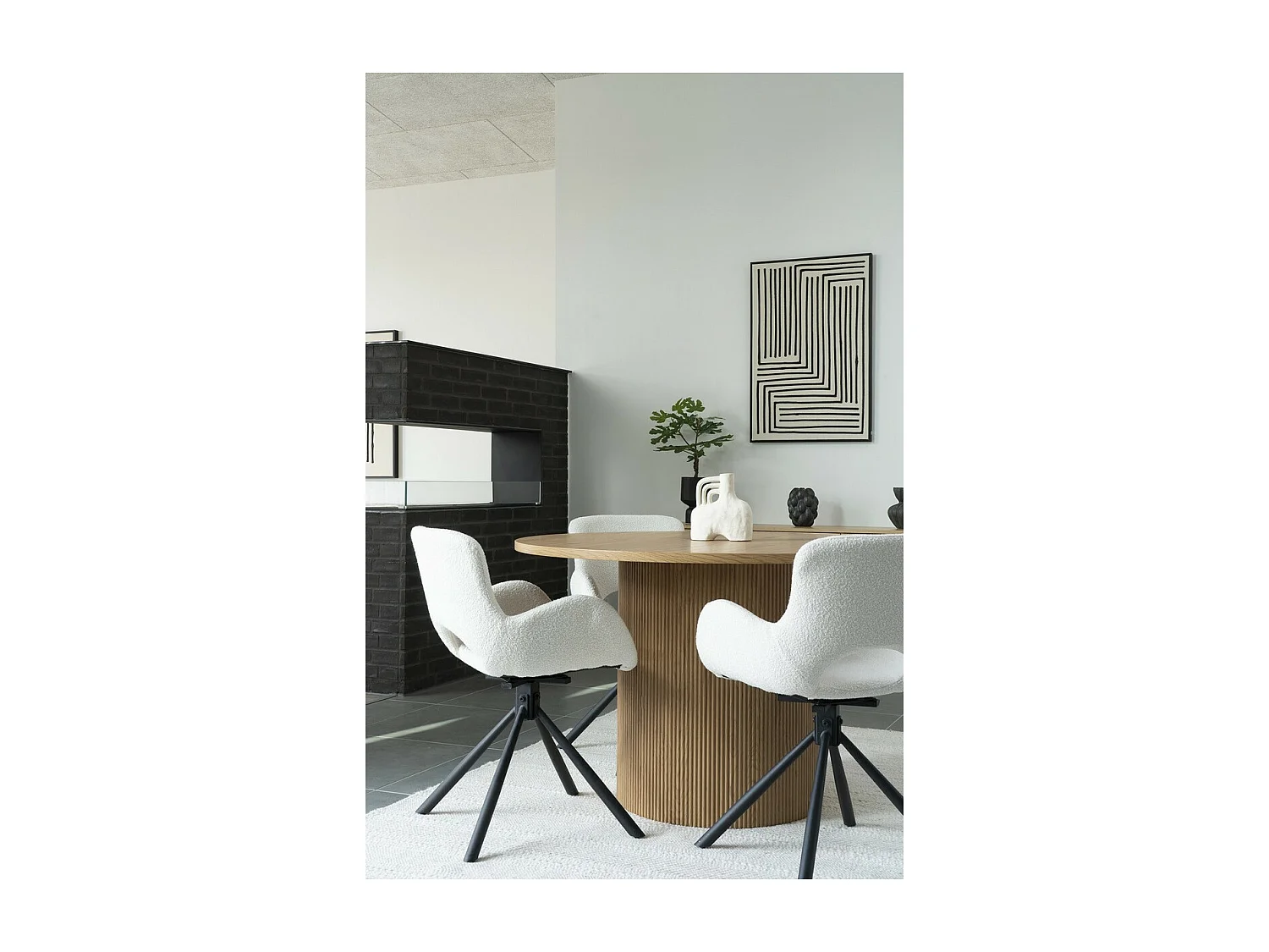 Afdrukken op Canvas met Lijst Lipari, Zwart, 3x60x90 cm, Seven Design