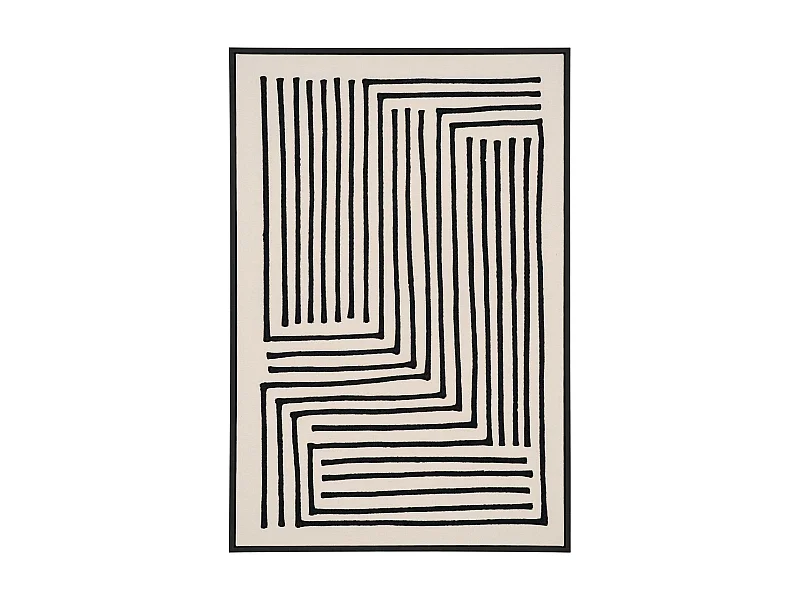 Impression sur Toile avec Cadre Lipari, Noir, 3x60x90 cm, Seven Design