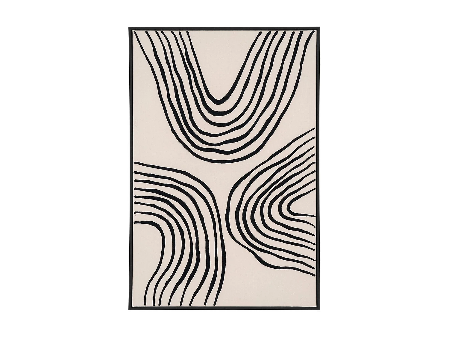 Stampa su Tela con Cornice Lipari, Nero, 4x60x90 cm, EPIKASA