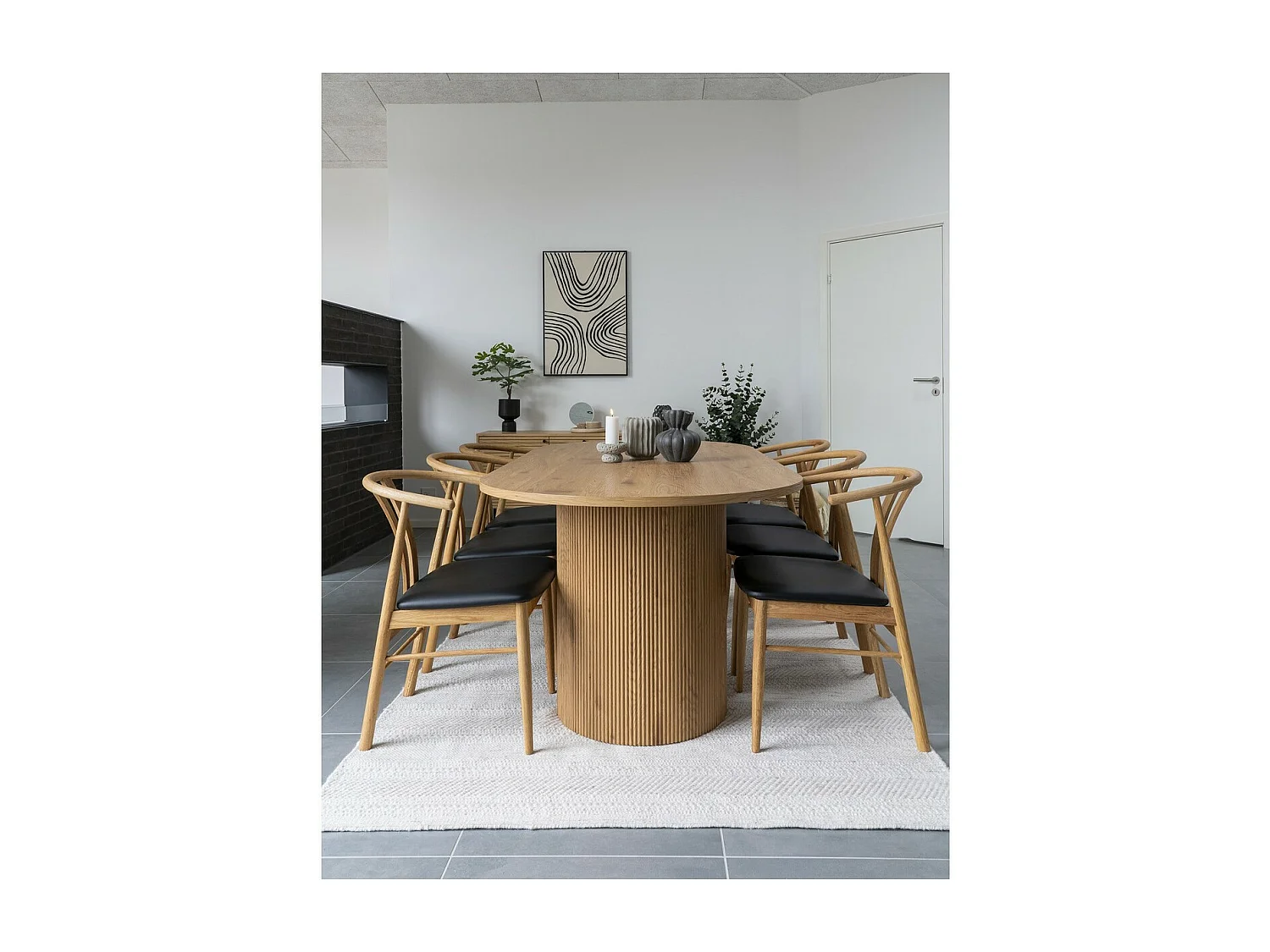 Stampa su Tela con Cornice Lipari, Nero, 4x60x90 cm, EPIKASA