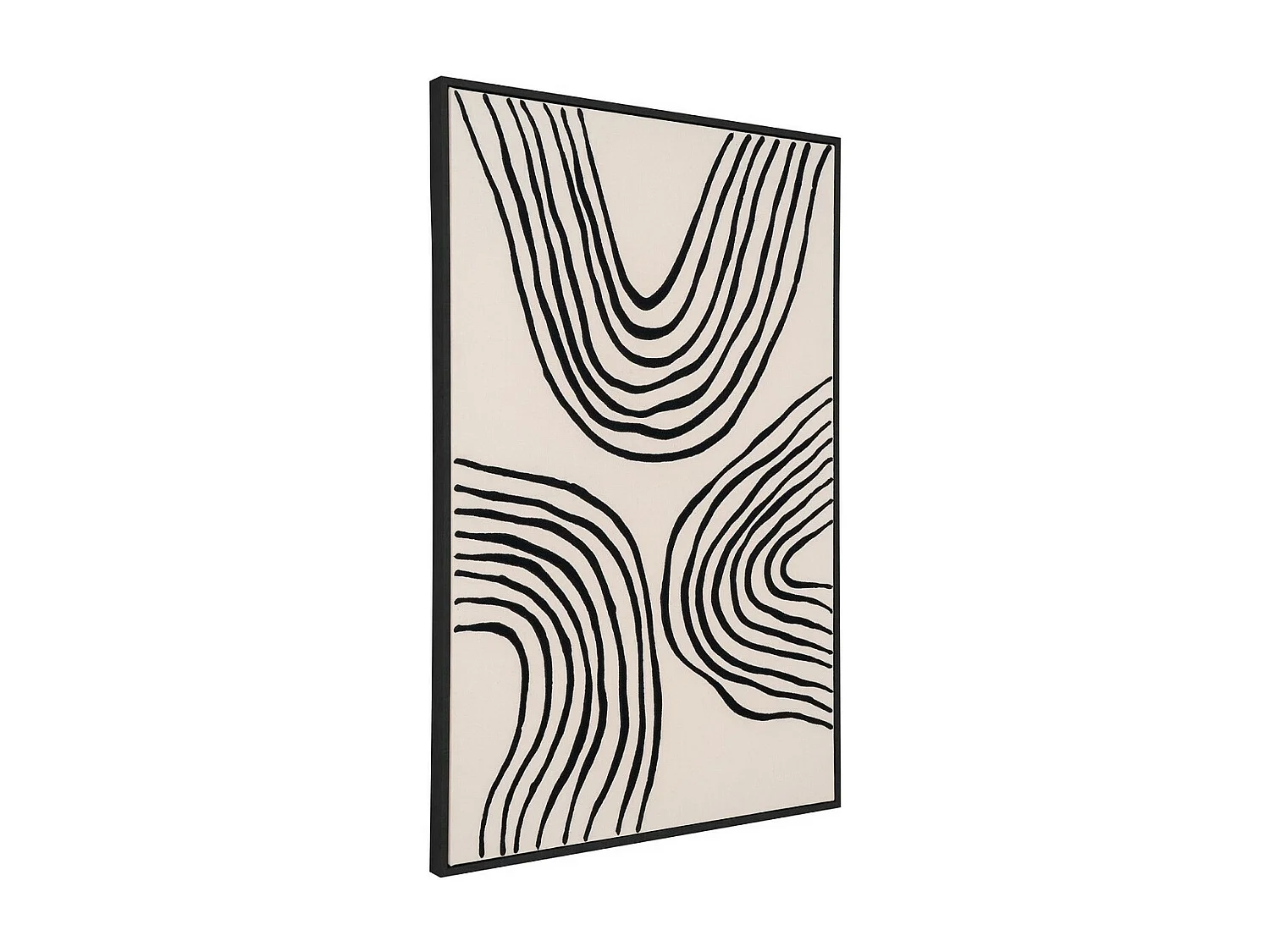 Stampa su Tela con Cornice Lipari, Nero, 4x60x90 cm, EPIKASA