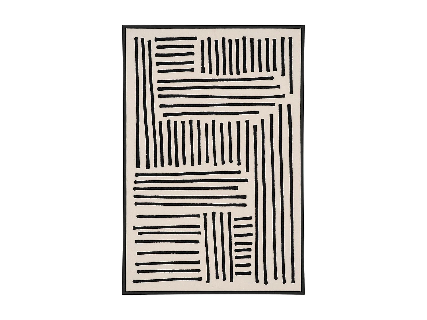 Stampa su Tela con Cornice Lipari, Nero, 4x60x90 cm, EPIKASA