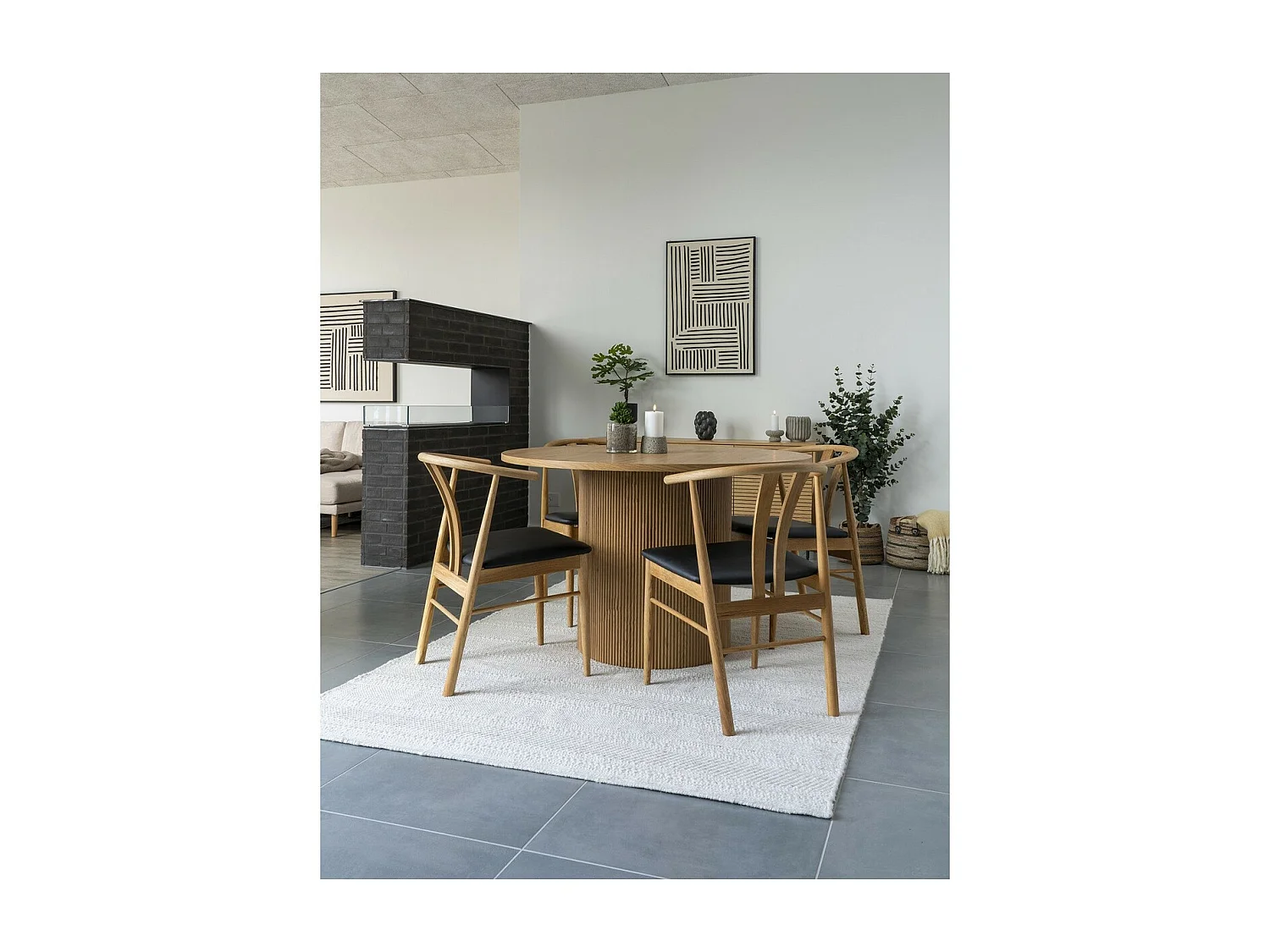 Afdrukken op Canvas met Lijst Lipari, Zwart, 4x60x90 cm, Seven Design