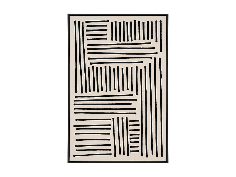 Stampa su Tela con Cornice Lipari, Nero, 4x60x90 cm, Seven Design