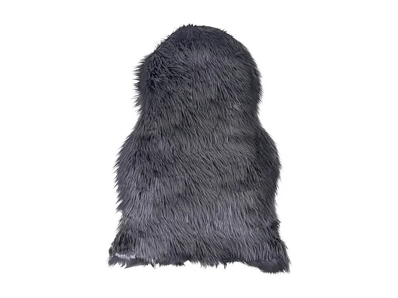 Asymetryczny Dywan Skóra jagnięca, Szary, 85x50x6,5 cm, Seven Design