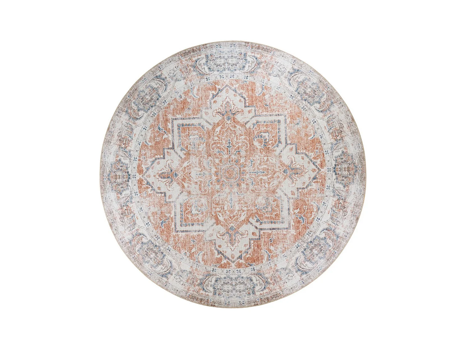 Rond Tapijt Havana, Oranje, 200x200x1 cm, EPIKASA
