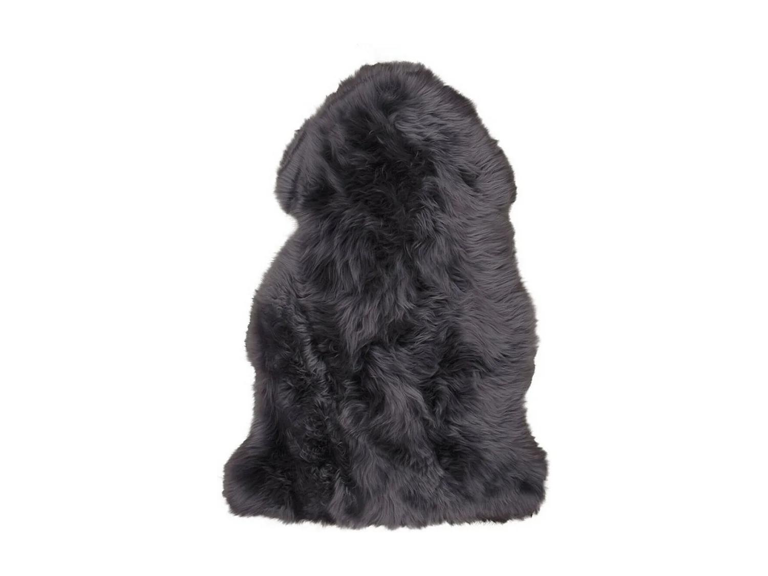 Tapis de Salon Asymétrique Lambskin, Gris, 85x50x5 cm, Seven Design