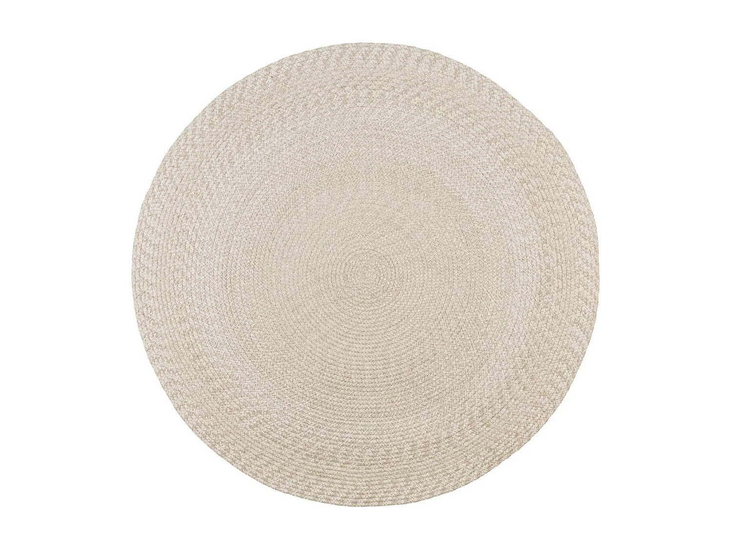 Tapis de Salon Rond Menorca, Beige, 180x180x1 cm, EPIKASA