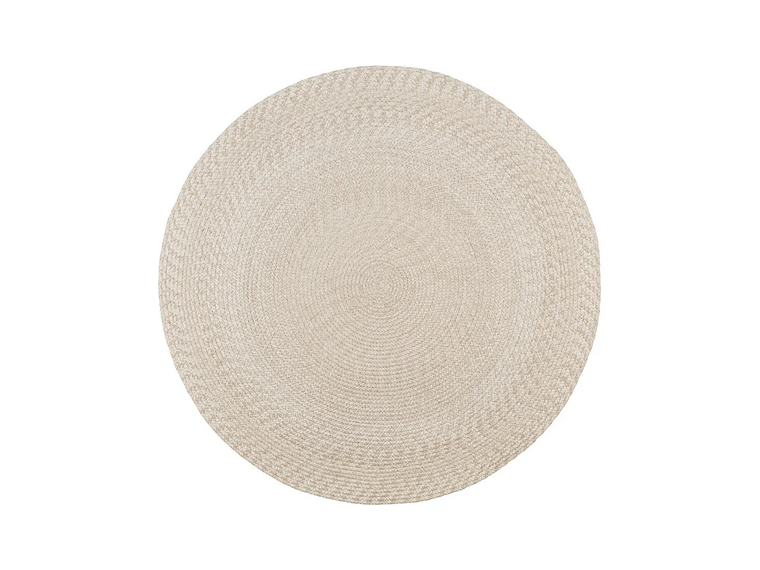 Tapis de Salon Rond Menorca, Beige, 180x180x1 cm, EPIKASA