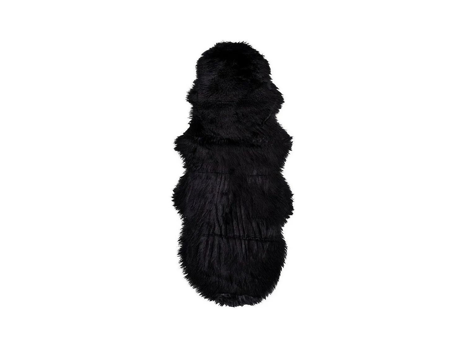 Tapis de Salon Asymétrique Lambskin, Noir, 180x60x6,5 cm, Epikasa