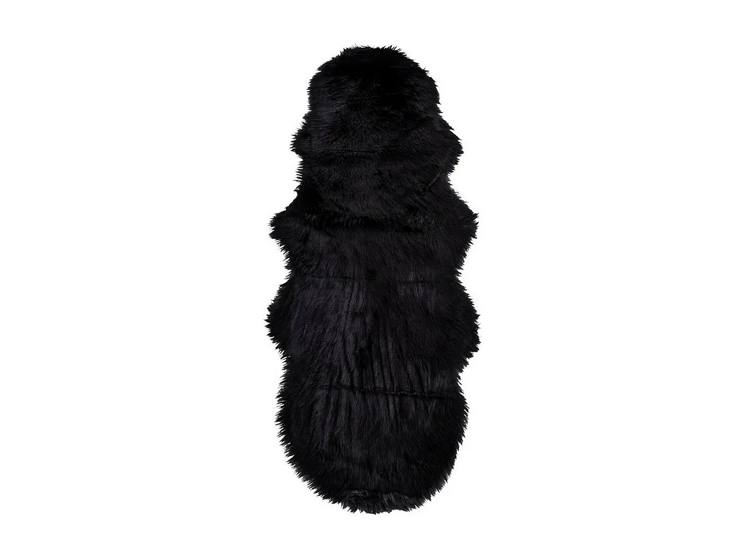 Tapis de Salon Asymétrique Lambskin, Noir, 180x60x6,5 cm, Seven Design