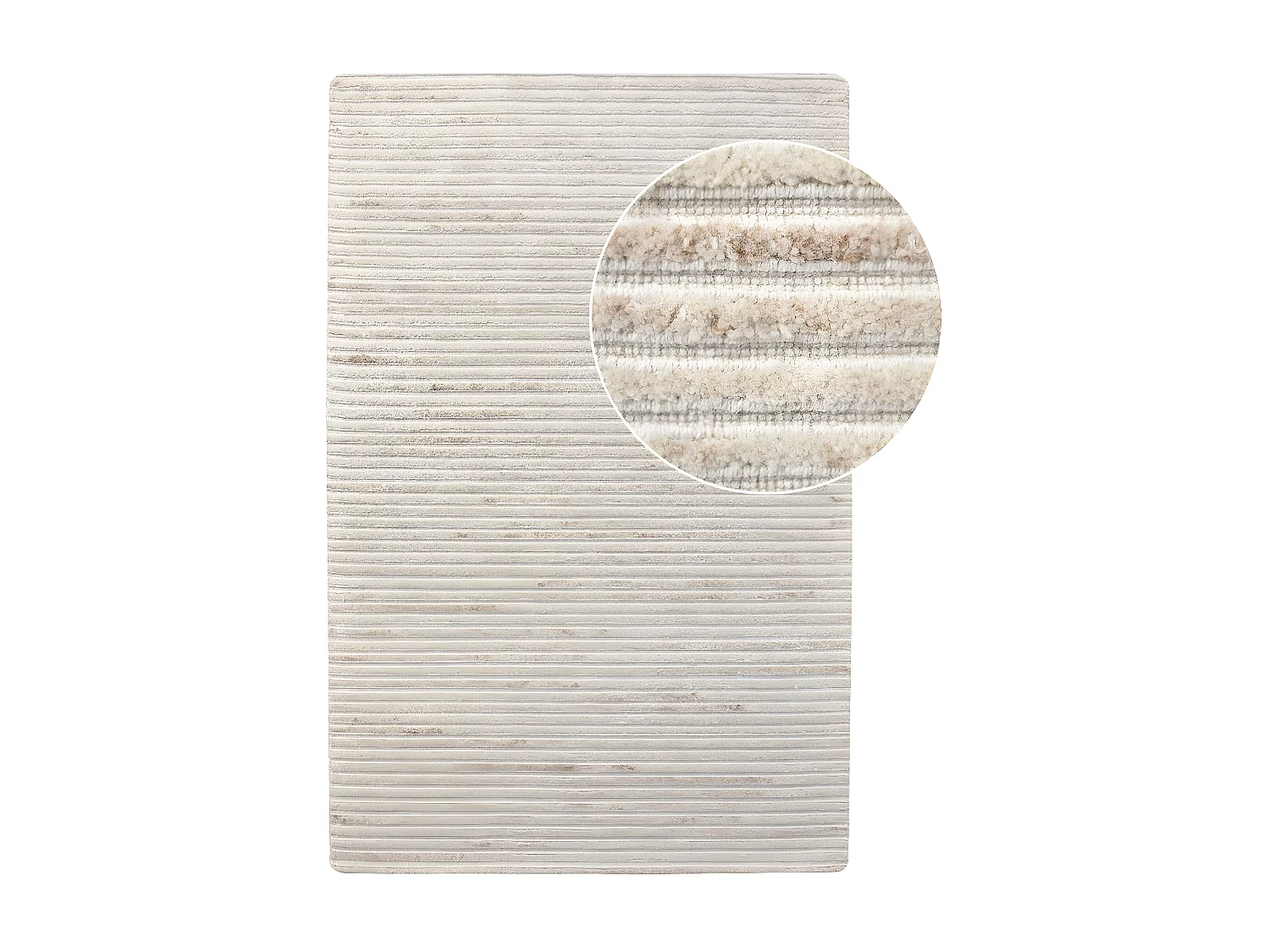 Tapis de Salon Rectangulaire Mango, Beige, 230x160x1 cm, EPIKASA