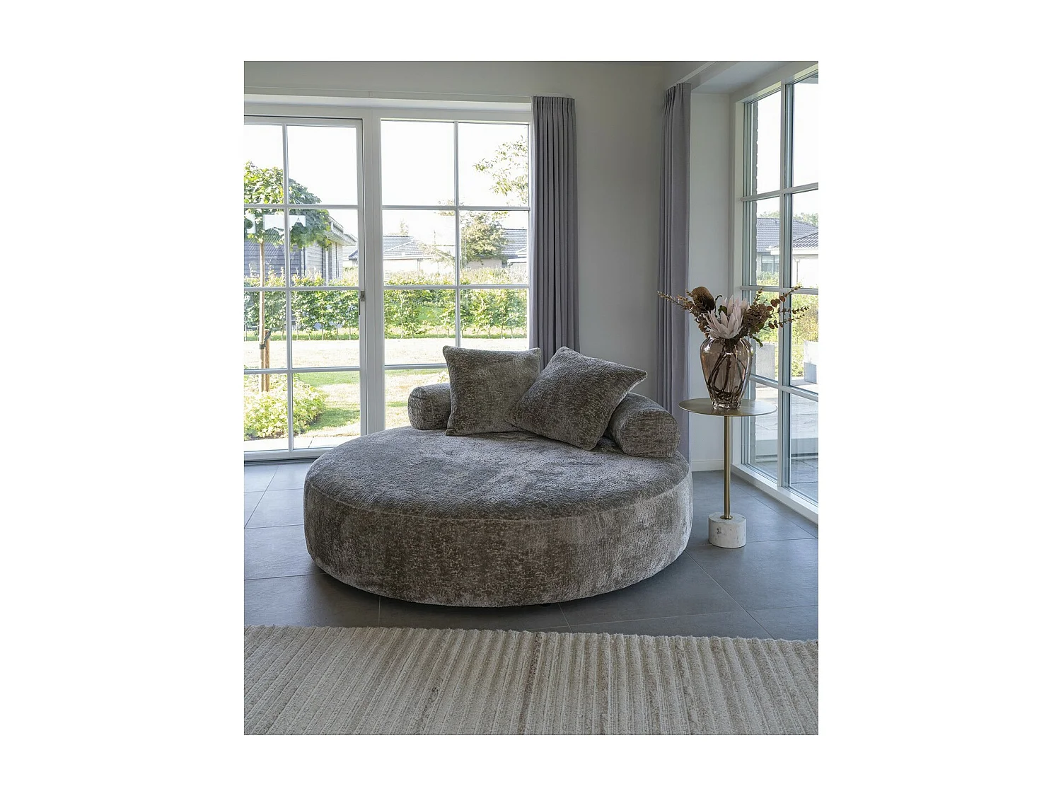 Tapis de Salon Rectangulaire Mango, Beige, 230x160x1 cm, EPIKASA