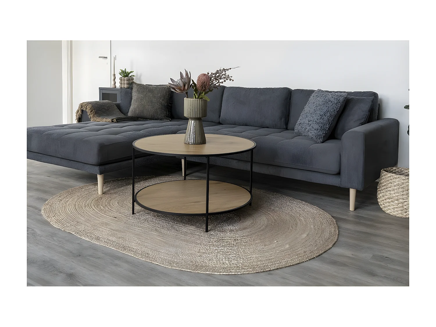 Tappeto Ovale Bombay, Marrone, 200x140x1 cm, EPIKASA