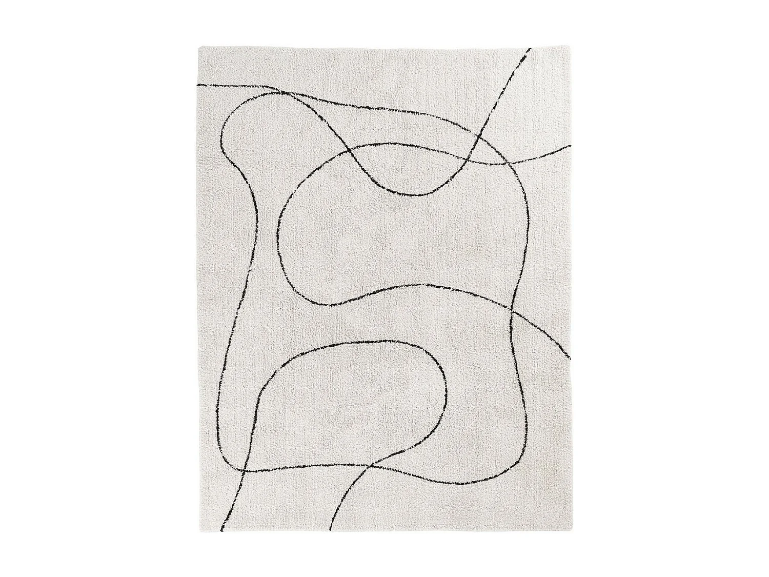 Tapis de Salon Rectangulaire Tampa, Blanc, 300x200x1 cm, EPIKASA